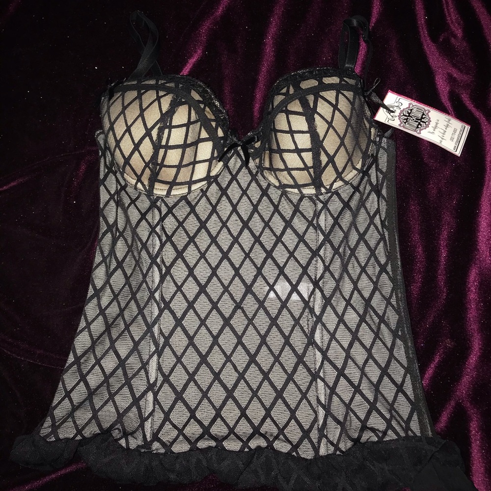 Sophie B Mesh Peplum Bustier